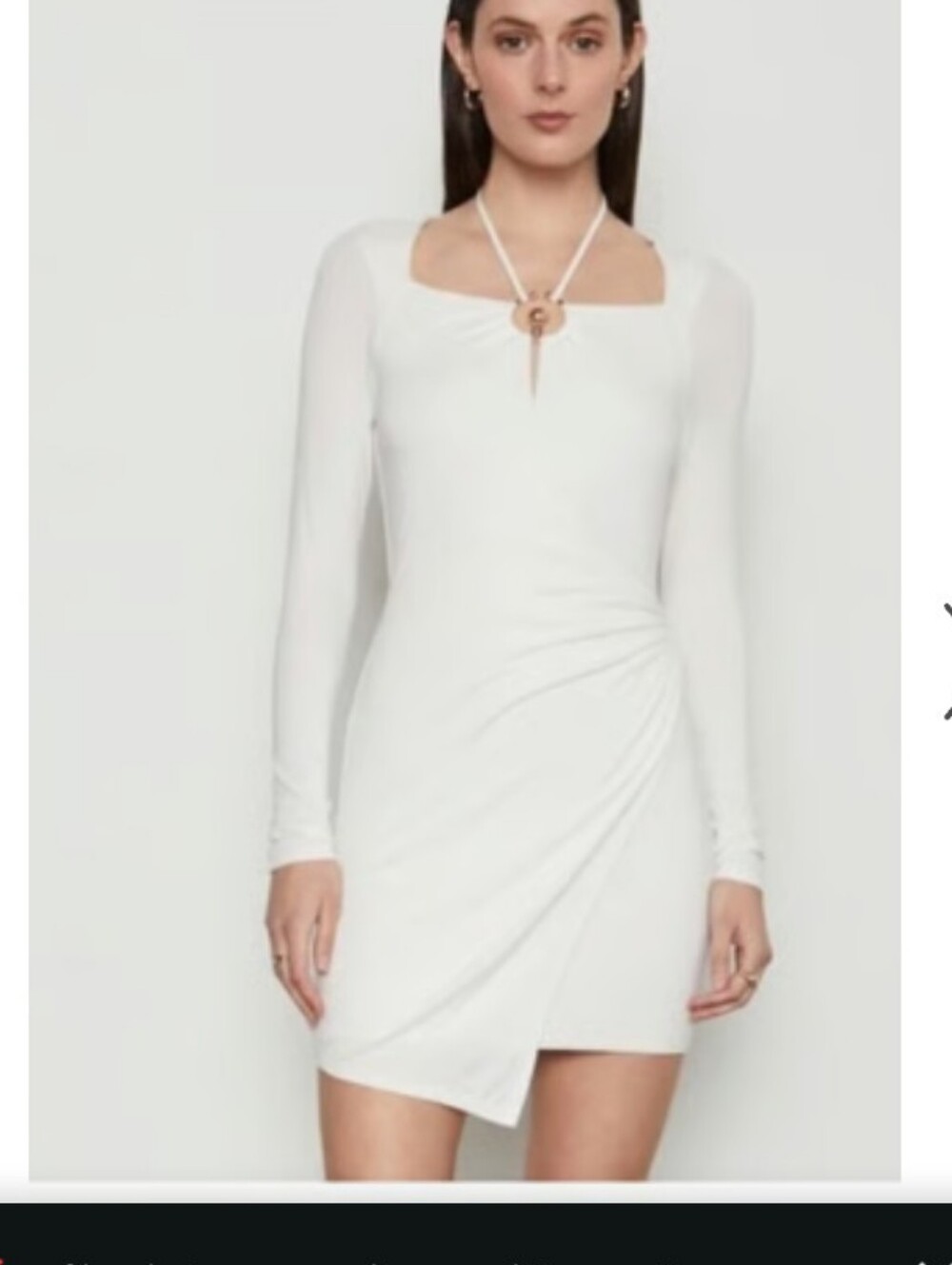 Bailey 44 Authentic Burman dress in cream with gold hardware Small
